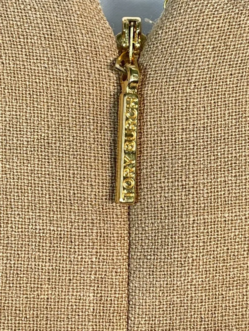 Tory Burch Azalea Camel Wool Blend Square Neck Sheath Dress Size 4